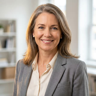 Sarah Coleman, présentée en tant que directrice financière chez Rendévoline, en photo de profil